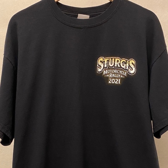 Sturgis 2021 Motorcycle Rally T Shirt Mens Size XL Skull Skeleton Cowboy 81st - Picture 4 of 9